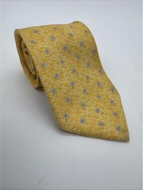 Tommy Hilfiger Men's Tie 100% Silk,  Made In Italy Palm Trees-Loss Threads
